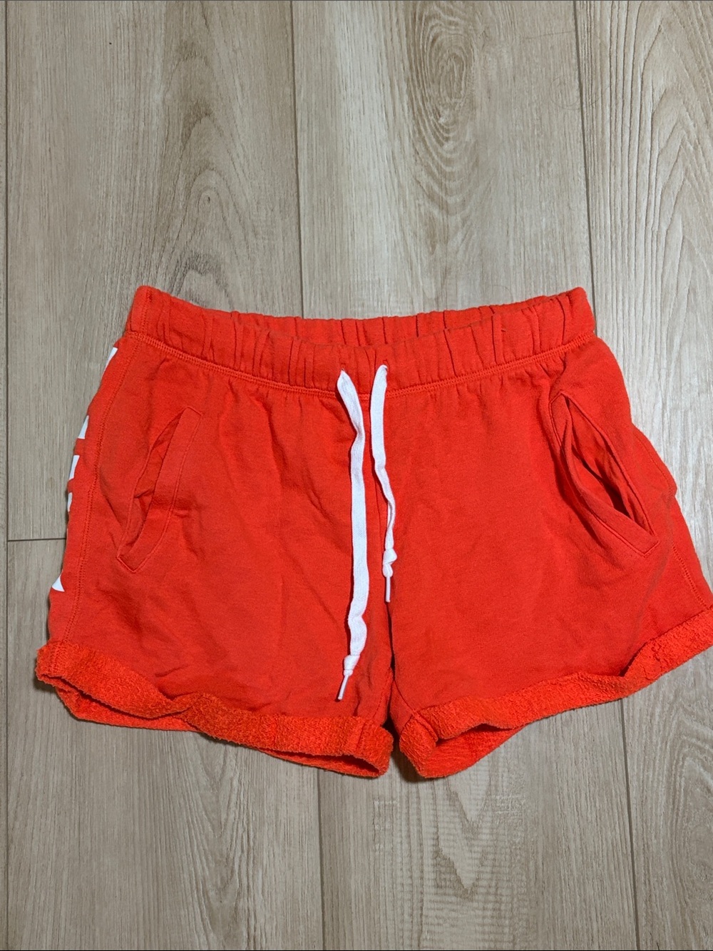 PINK Victoria's Secret Orange Sweat Athletic Shorts Small